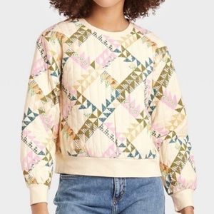 Quilted Pullover Sweater
